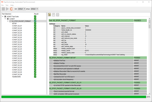  1394 and AS5643 Testing - AS5657 ATE Screenshot