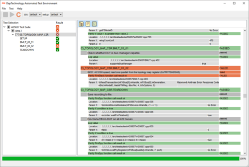  1394 and AS5643 Testing - AS5657 ATE Screenshot